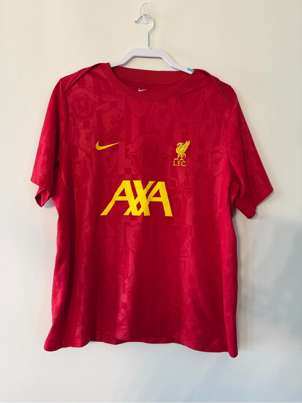Nike Red Football Jersey with Yellow Accents